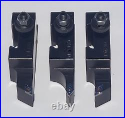 0XA Holder Set of 3, DCMT, 55° Carbide Inserts 0.25 I. C. Neutral, Left & Right