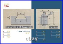 13-18'' CXA 250-333 Wedge Type Quick Change Tool Post Set Lathe Tooling