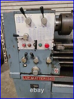 13 X 40 LUX MATTER MODEL 1340 GAP BED ENGINE LATHE With Tooling 1 Phase 220V