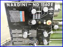 15/22 x 60 NARDINI MODEL ND 1560E GAP TYPE ENGINE LATHE WITH TOOLING