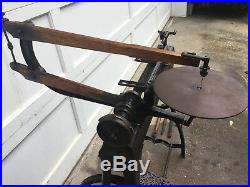 1885 Millers Falls Companion Treadle Lathe withScroll Saw Attchment Extremely Rare