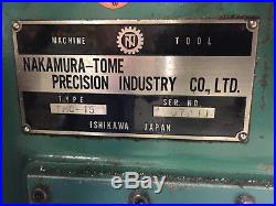 1991 NAKAMURA-TOME TMC-15 CNC LATHE with Fanuc Ctrl, 5C, Tool holders & Bar Feed