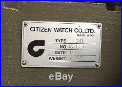 1994 Citizen L-20 Type VII CNC SWISS LATHE, Sub Spindle, Live Tools