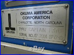 2002 OKUMA Captain-L370MW Big Bore CNC LATHE with Live Tooling & Sub-Spindle