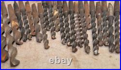 25 large machine shop drill bits morse taper vintage lathe mill tool lot D8