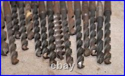 25 large machine shop drill bits morse taper vintage lathe mill tool lot D8
