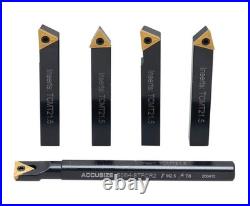 3/8 5ps/set Indexable Turning Tool Set (4Ps turning + 1 PC boring), 2386-0038
