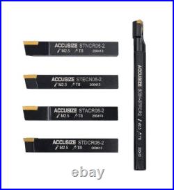 3/8 5ps/set Indexable Turning Tool Set (4Ps turning + 1 PC boring), 2386-0038