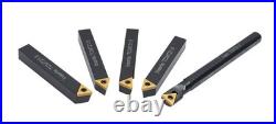 3/8 5ps/set Indexable Turning Tool Set (4Ps turning + 1 PC boring), 2386-0038