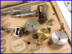 45 Vintage Watchmakers Lathe COLLETS & step 1 to 60 + Bergeon, Levin + and Box
