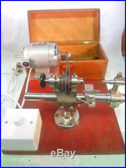 6mm Watchmakers Lathe by Wolf. Jahn&co Germany in working order with motor