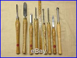 8 pc Robert Sorby Lathe Wood Turning Tools (used)
