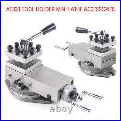 80mm Universal AT300 Lathe Tool Post Assembly Metal Lathe Machine Tool Holder