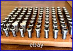 (87 Pieces) Levin D 10MM Collets, 1-80, Watchmakers Lathe Tools