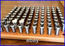 (87 Pieces) Levin D 10MM Collets, 1-80, Watchmakers Lathe Tools