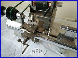 8MM Peerless Marshal Watchmakers Lathe withCross slide, Faceplate, & Accessories
