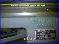 8in. SCHAUBLIN 102 VM High Precision Tool room lathe (2 units)