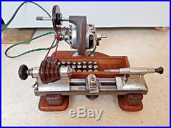 8mm Watchmakers Lathe Made by Moseley on Solid Wood Base with Collets (3K)