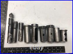 9 Lot 1 Tool Holders and Sleeves CNC Lathe Turret Block Reducers MT2 5/8 1.5