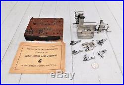 ANTIQUE CLEMENT COMBINED LATHE ATTACHMENT FOR WATCHMAKER'S LATHE With INSTRUCTIONS