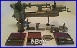 Antique Jewelers Watchmakers Lathe With Accessories