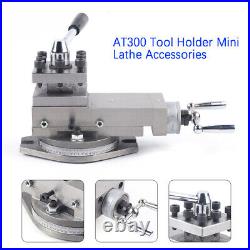 AT300 Holder Quick Change Tool Post Holder Metal Work Lathe Tool Kit Assembly US