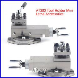 AT300 Lathe Tool Post Holder Assembly Mini Lathe Cutting Tools Holder 8cm Stroke