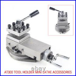 AT300 Lathe Tool Post Holder Assembly Mini Lathe Cutting Tools Holder 8cm Stroke