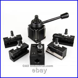 AXA Wedge Tool Post Set for 12 Lathe Swing with Holder Numbers 1-2-4-7-10