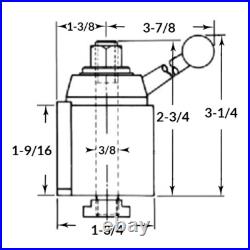AXA Wedge Tool Post Set for 12 Lathe Swing with Holder Numbers 1-2-4-7-10