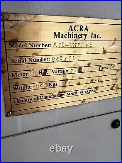 Acra ATL-618EVS Tool Room Lathe Hardinge HLVH-EM, English and Metric Threading, D