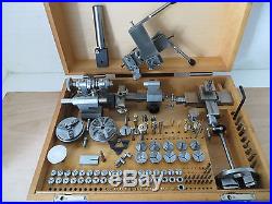 Anrä & Zwingenberg 8 mm with accessories in wooden box watchmakers lathe