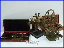 Antique 1900s Watchmakers Roundup / Topping Lathe With Many Extras