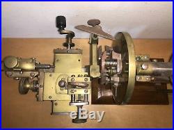 Antique Fine Steel & Brass Face Plate Engine Watchmaker Lathe For Watches
