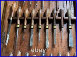 Antique Holtzapffel & Co Ornamental Lathe Turning Tools Chisel Set, London -54