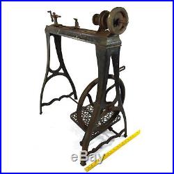 Antique MILLERS FALLS/GOODELL COMPANION TREADLE LATHE Foot Pedal Operated RARE