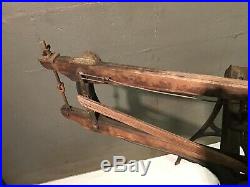 Antique Millers Falls Treadle Lathe & Scroll Saw Attachment Cast Iron Legs