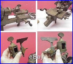 ## Antique Watchmaker Lathe/Mandrel with Unusual Gearing, Compound Slide, Extras