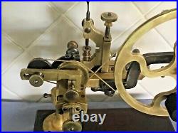 Antique Watchmakers Brass Wheel Topping Tool Lathe Plus Accessories