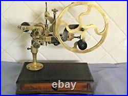 Antique Watchmakers Brass Wheel Topping Tool Lathe Plus Accessories