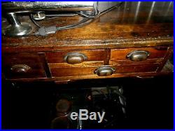 Antique Watchmakers / Jewelers Workbench With Lathe