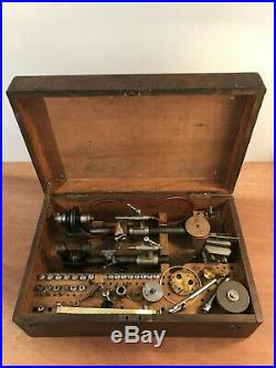 Antique Watchmakers Lathe LORCH SCHMIDT & Co. Double Bed Boxed Set