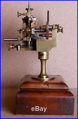 Antique Watchmakers Rounding Up Topping Tool Lathe 19. C