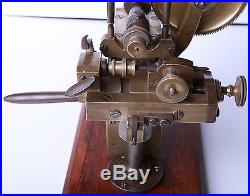 Antique Watchmakers Rounding Up Topping Tool Lathe 19. C