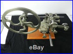 Antique gearwheel cutting machine watchmakers lathe rare nickel silver alpaca