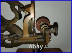 Antique rare Watchmakers rounding up tool lathe with accessories
