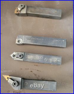 Assorted 3/4 shank lathe tools, includes turning tools, cut off, knurling 9 pcs