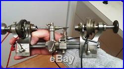 Beautiful 8mm Lorch geneva pattern Watchmaker's lathe with accessories and box