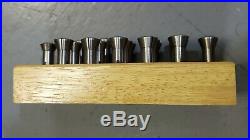 Bergeon watchmakers jewelers lathe 8mm collets fits levin derbyshire boley Swiss