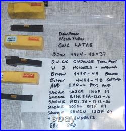 Bison Toolpost & Indexable Tool Holders used with Denford Novaturn CNC Lathe H18Y